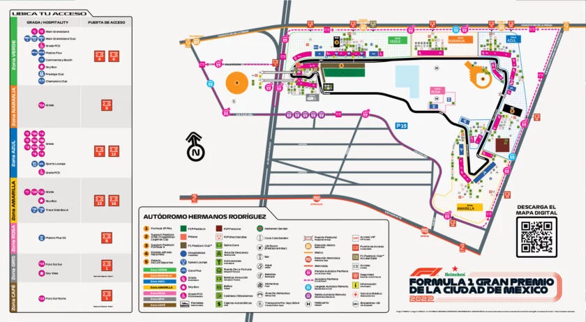 Mapa del Autódromo. 