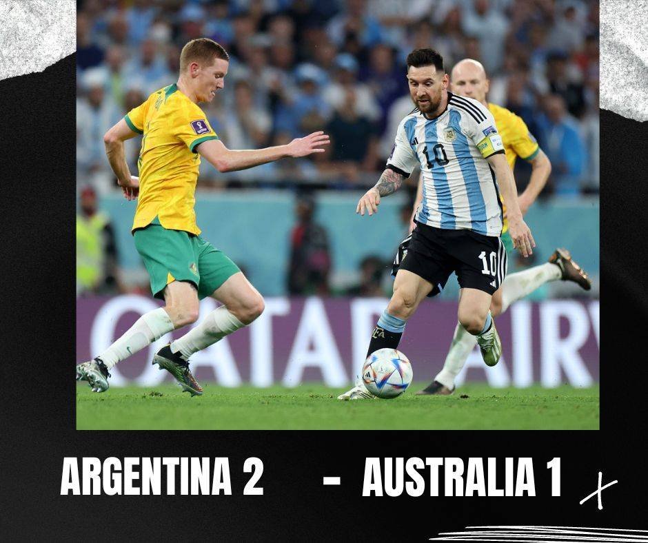 Messi y Argentina derrotan 2-1 a Australia