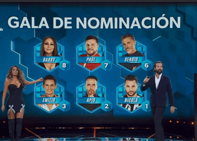 La Barby, Sergio, Paul y Emilio están nominados.