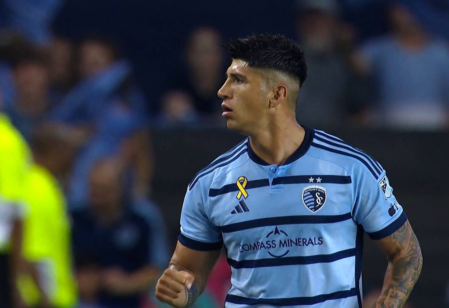 Alan Pulido marcó dos goles con el Sporting KC y busca un lugar en la Selección Mexicana.