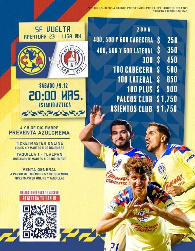 América vs Atlético San Luis, arranca venta de boletos para semifinal de vuelta