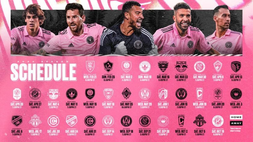 INTER MIAMI presentó su CALENDARIO para la temporada 2024 de la MLS. 