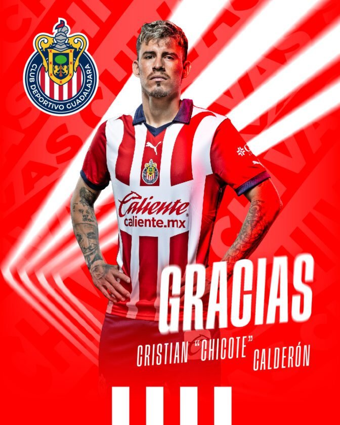 Cristian CHICOTE CALDERÓN sale de Chivas. 