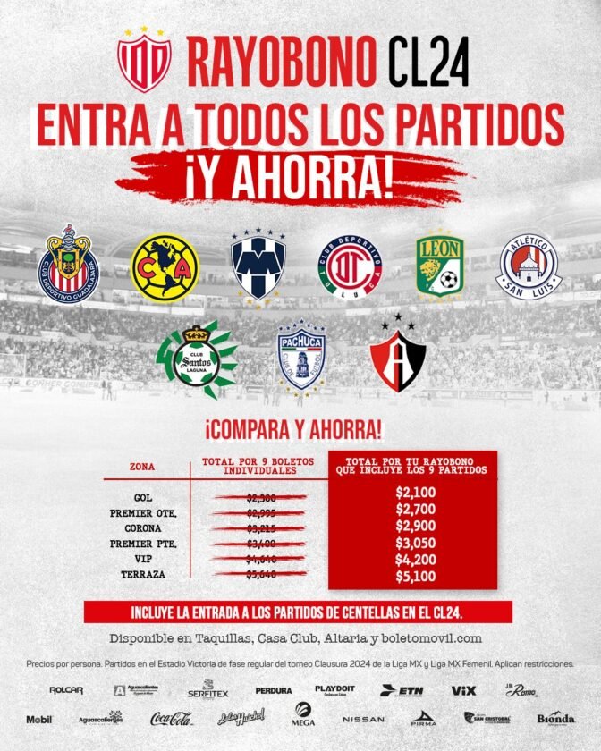 Esto costará ver al Necaxa en el Clausura 2024 En Juego Deportes