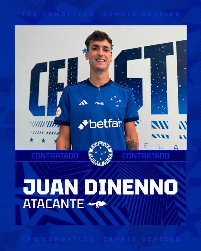 DINENNO fue oficializado como jugador del CRUZEIRO. 