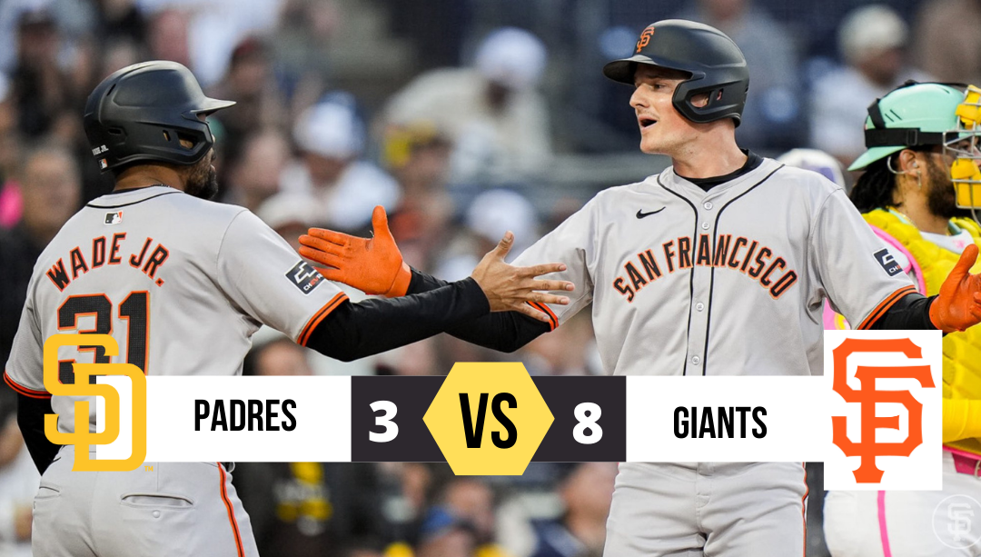 Giants explotan sus bats y vencen 8-3 a los Padres