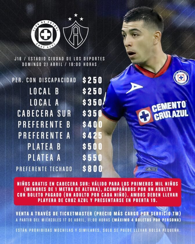 Cruz Azul vs Atlas, esto costarán los boletos 