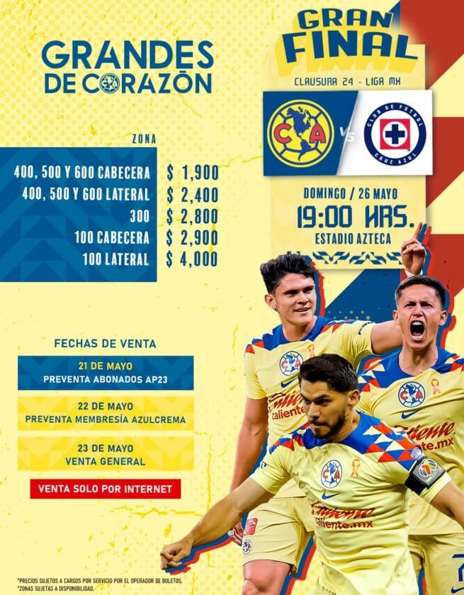 América vs Cruz Azul Final, así será la venta de boletos para el juego de vuelta