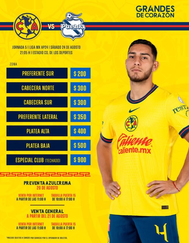 Liga Mx  América vs Puebla boletos 