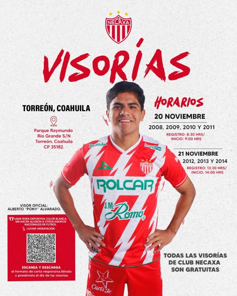 Necaxa busca talentos en Durango, San Luis Potosí y Torreón