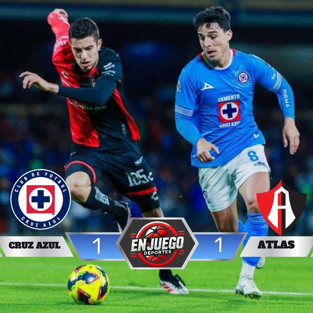 Atlas estuvo cerca de vencer a Cruz Azul en un empate emocionante