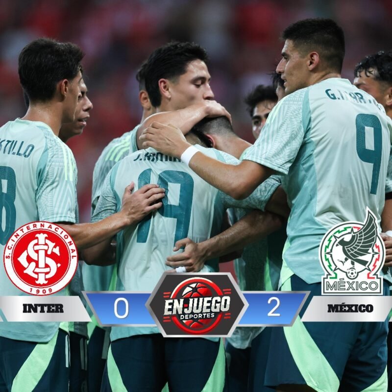 México venció 2-0 al Inter de Porto Alegre. 